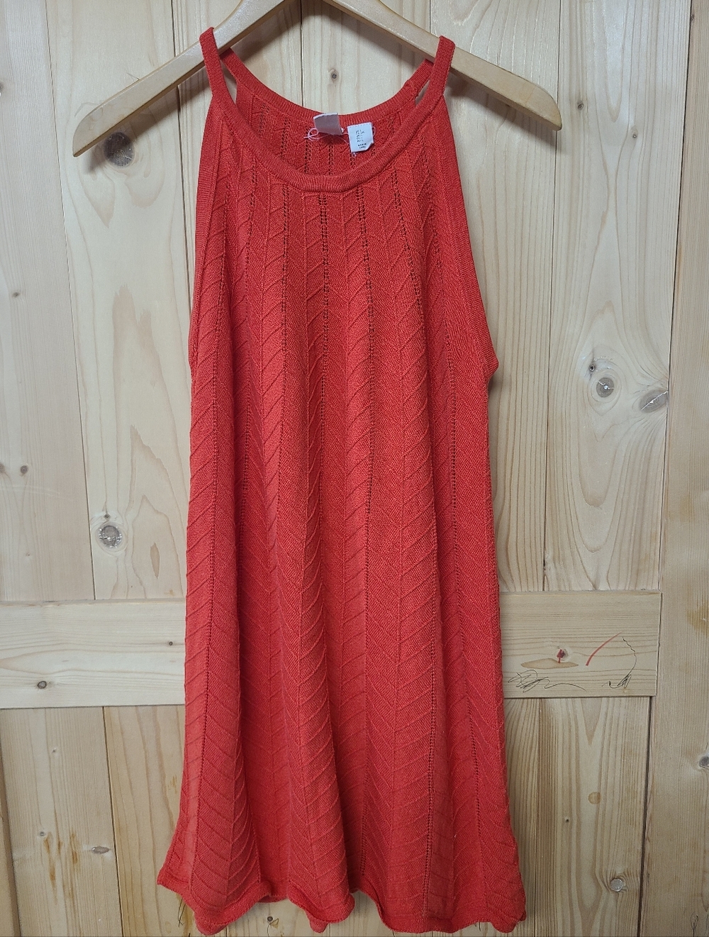 Joie Sleeveless‎ Orange Knit A-Line Dress